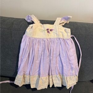 Well Dressed Wolf Heirloom Lavender Purple and Cream Sleeveless Dress 24M